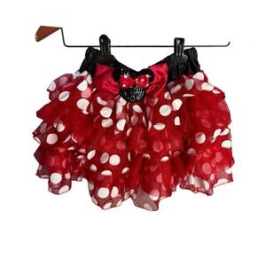 Disney Minnie‎ Mouse Red Polka Dot Ruffle Skirt Child Halloween Costume
